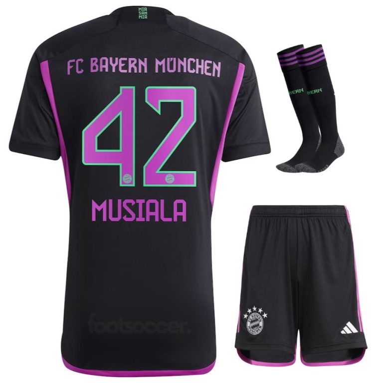Bayern Munich 2023 2024 Away Musiala Child Kit Shirt (1)