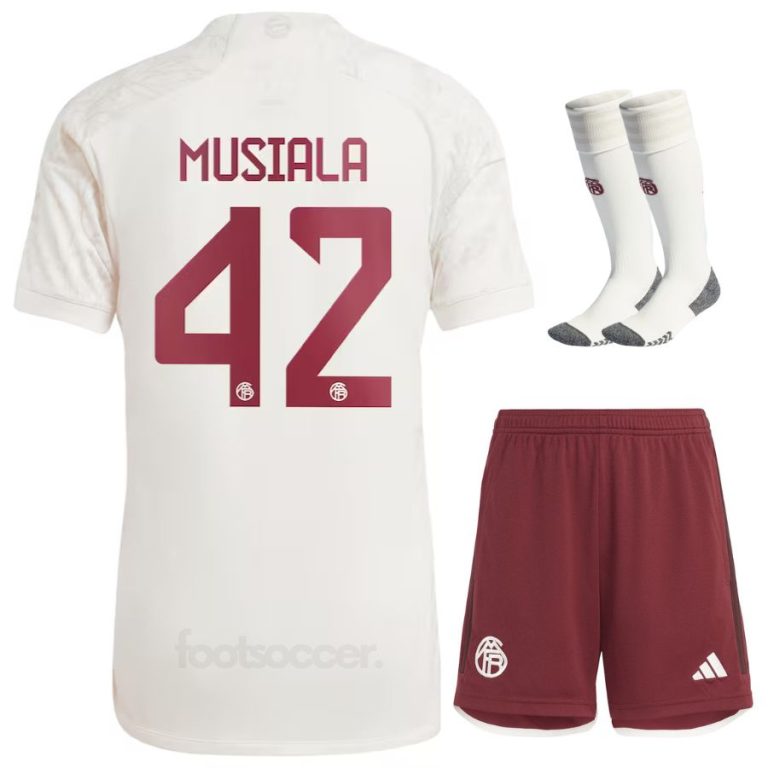 Bayern Munich 2023 2024 Third Musiala Kids Kit Shirt (1)