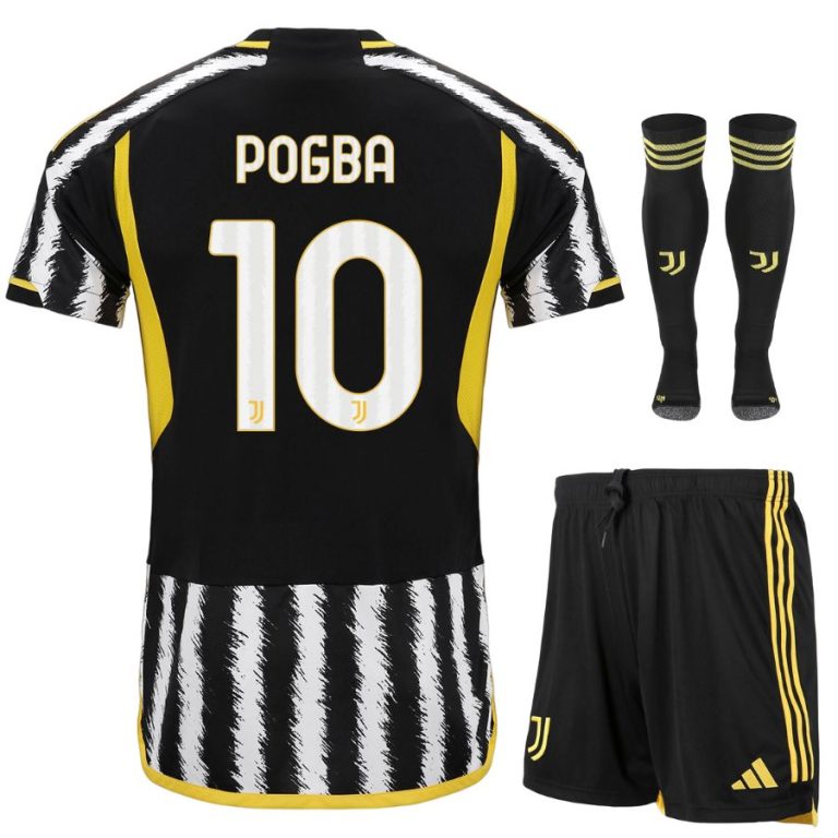 Juventus Home Child Kit Jersey 2023 2023 Pogba (1)