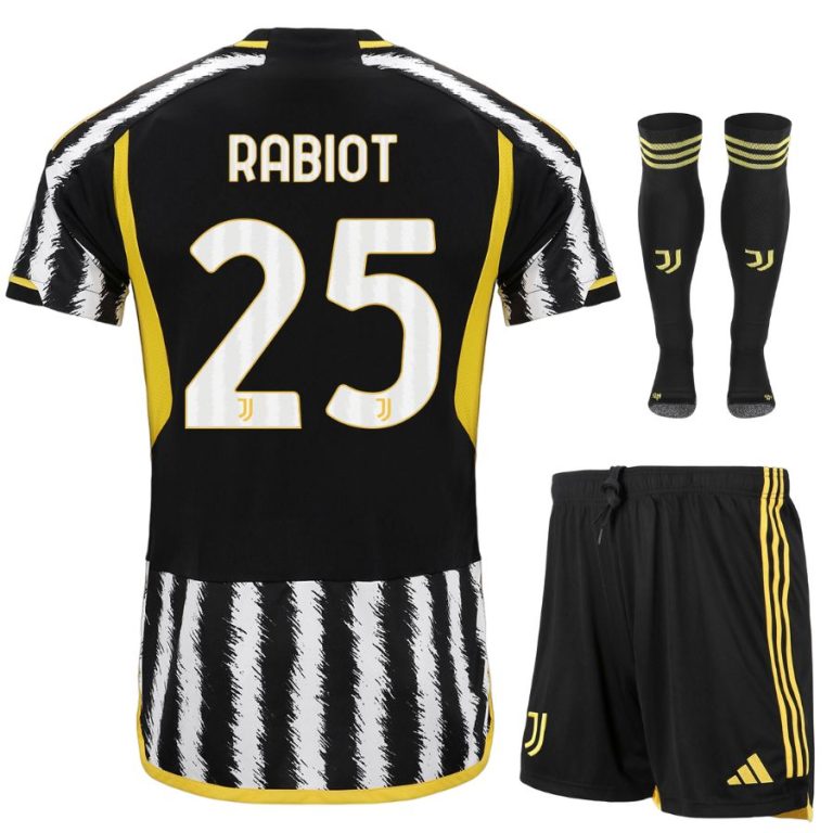 Juventus Home Child Kit Jersey 2023 2023 Rabiot (1)