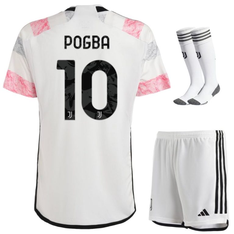 Juventus Away Child Kit Jersey 2023 2024 Pogba (1)