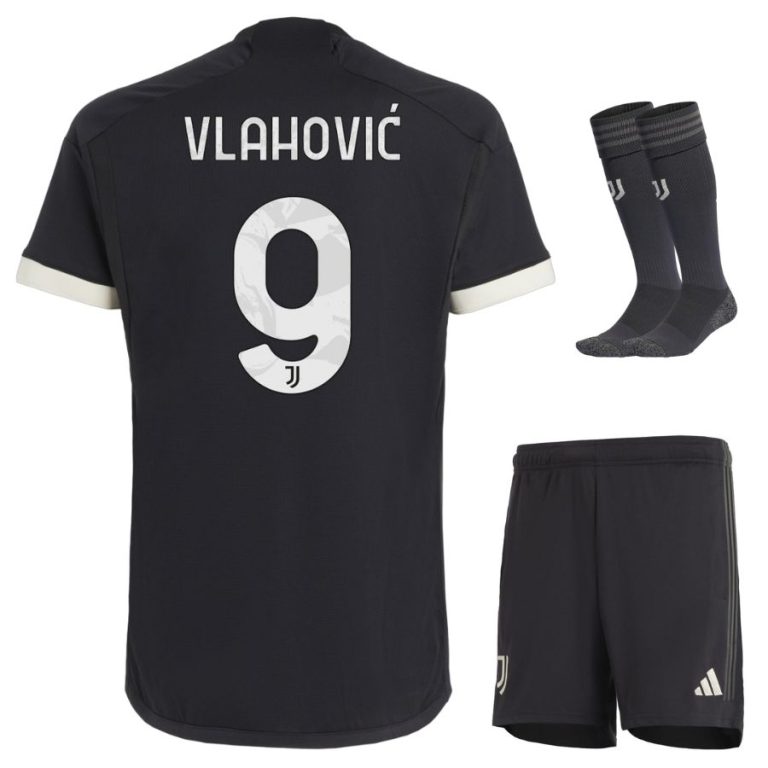 Juventus Third 2023 2024 Vlahovic Child Kit Shirt (1)
