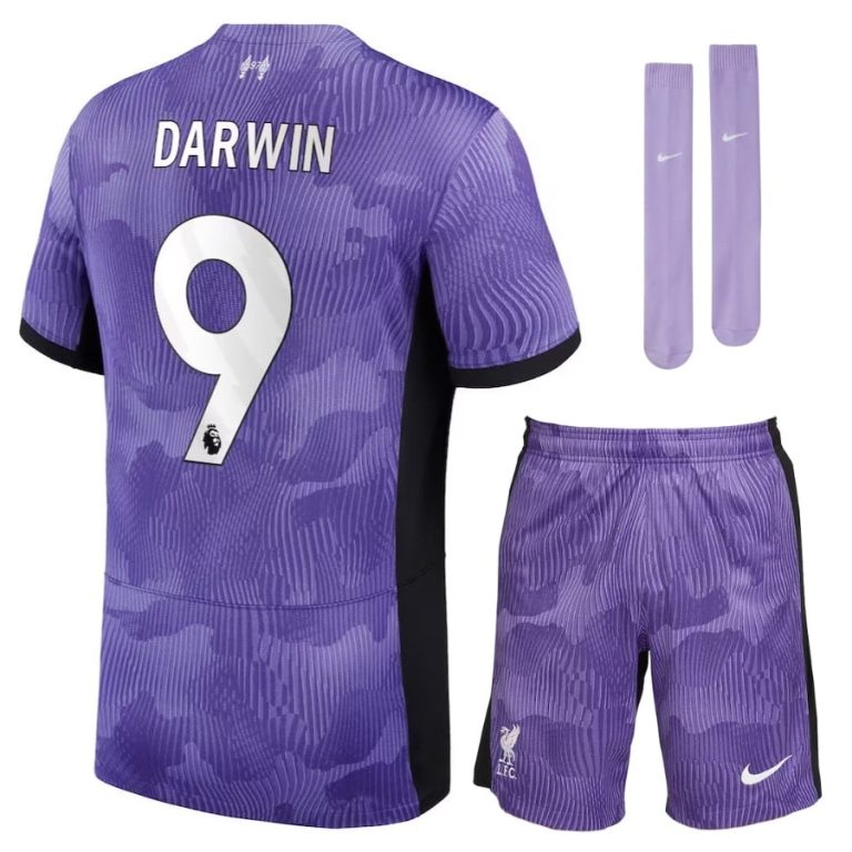 Liverpool Third Child Kit Shirt 2023 2024 Darwin (1)
