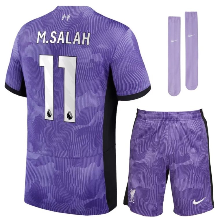 Liverpool Third Child Kit Shirt 2023 2024 Salah (1)
