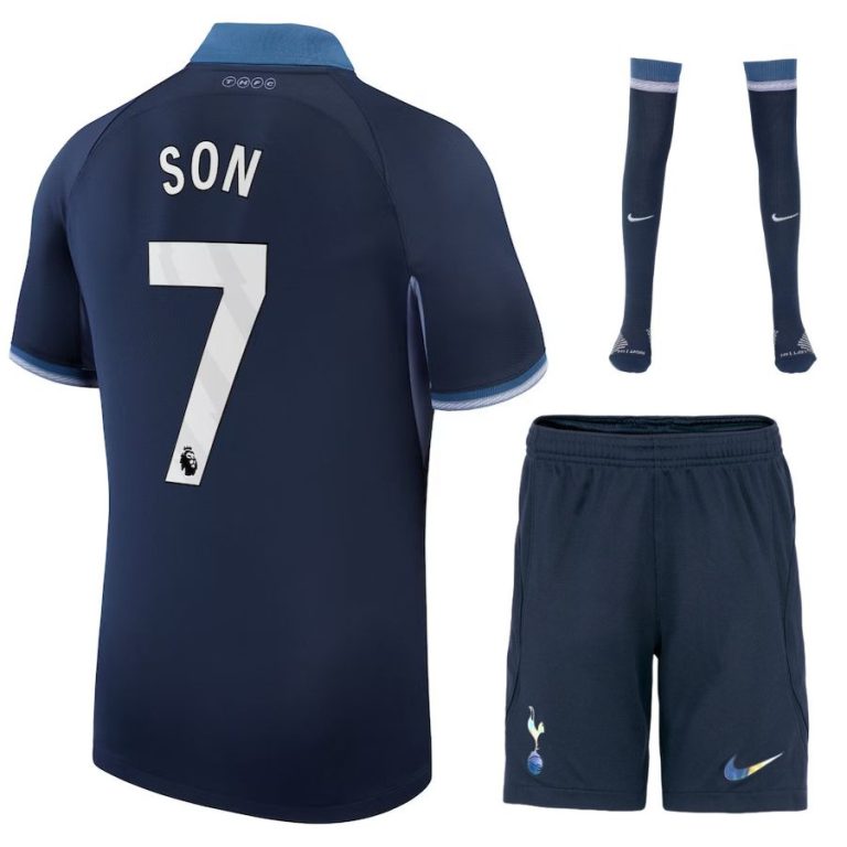 Tottenham Away Child Kit Shirt 2023 2024 Son (1)