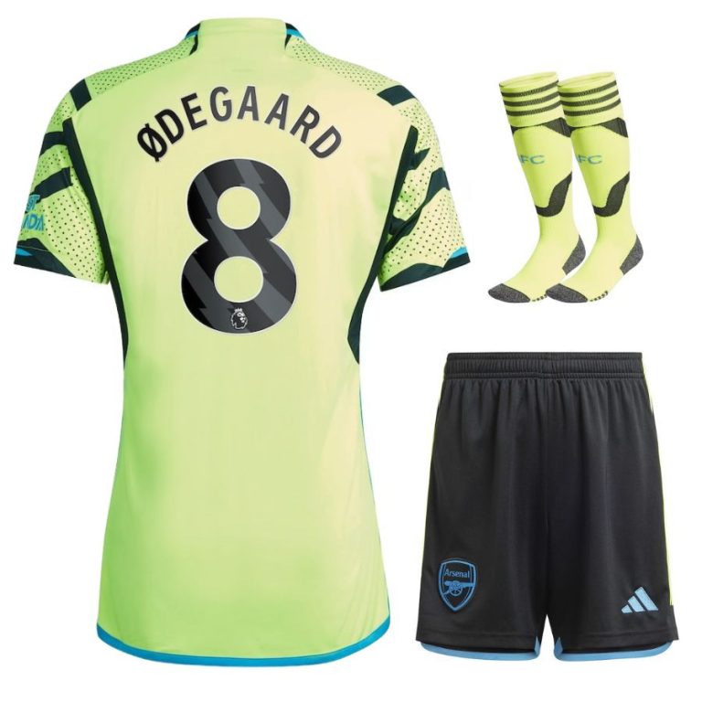 Arsenal 2023 2024 Odegaard Away Child Kit Jersey (1)