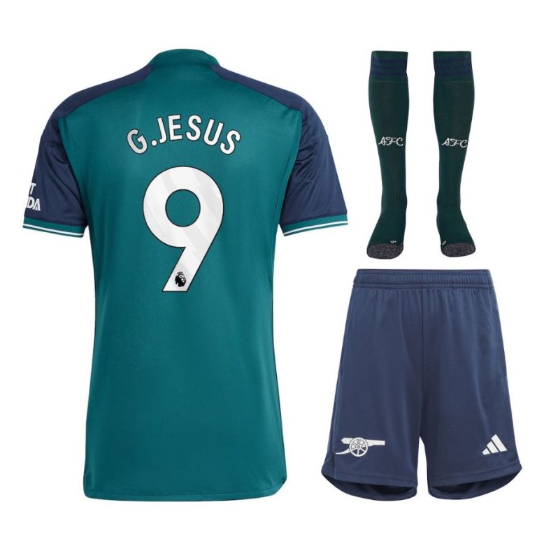 Arsenal 2023 2024 G.Jesus Third Child Kit Shirt (1)