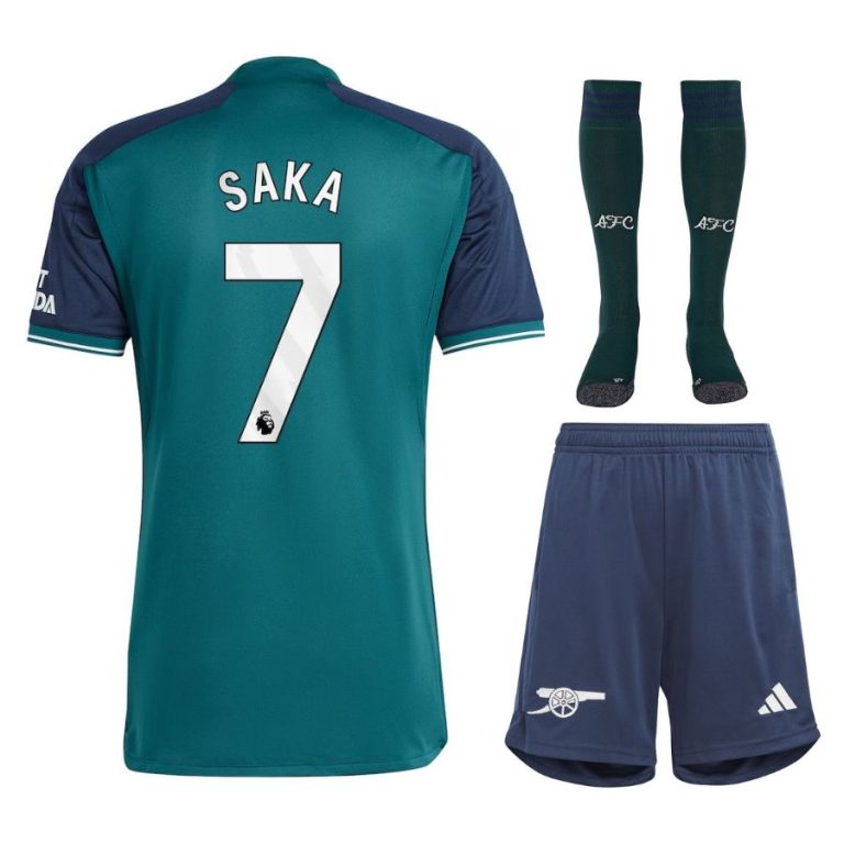 Arsenal 2023 2024 Saka Third Child Kit Shirt (1)