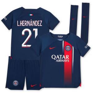Maillot kit Enfant PSG 2023 2024 Domicile L.Hernandez (1)
