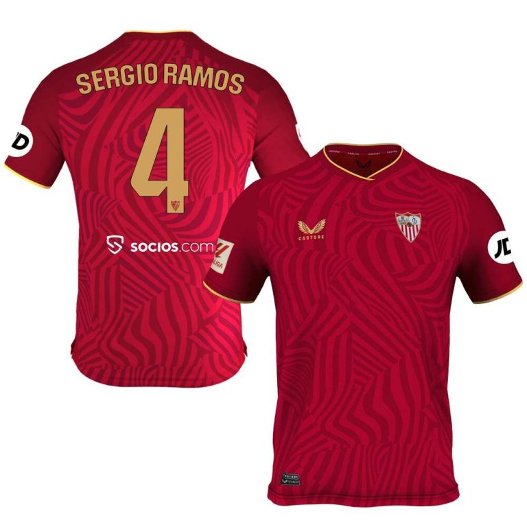 Sevilla FC Away Shirt 2023 2024 Sergio Ramos Foot Soccer Pro