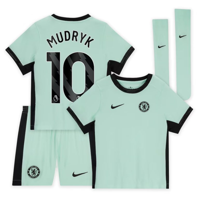 Children's Chelsea Third Kit Jersey 2023 2024 Mudryk (1)