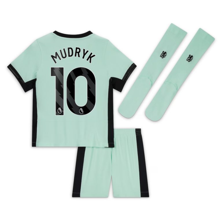 Children's Chelsea Third Kit Jersey 2023 2024 Mudryk (2)