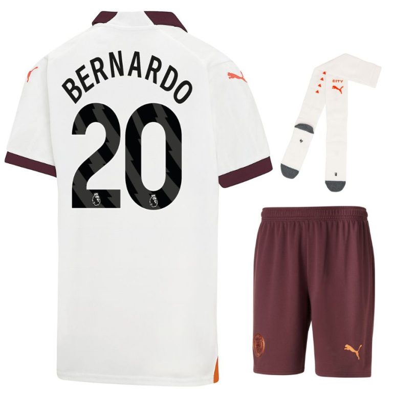 Manchester City Away Child Kit Shirt 2023 2024 Bernardo (1)
