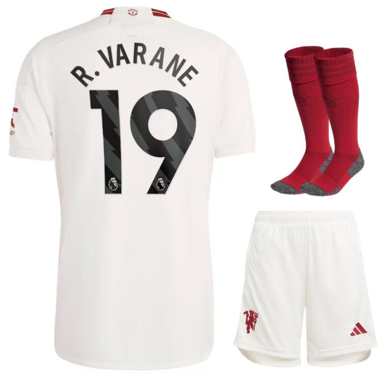 Manchester United Third Child Kit Shirt 2023 2024 Varane (1)