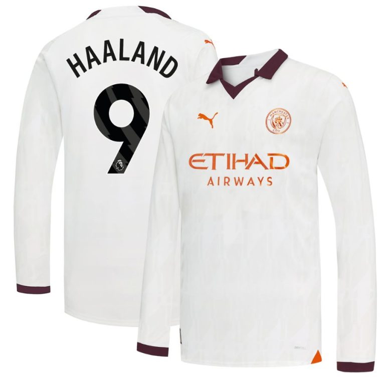 Manchester City 2023 2024 Away Long Sleeve Shirt Haaland (1)