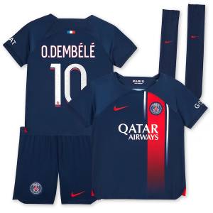 Maillot kit Enfant PSG Domicile 2023 2024 Dembele (1)