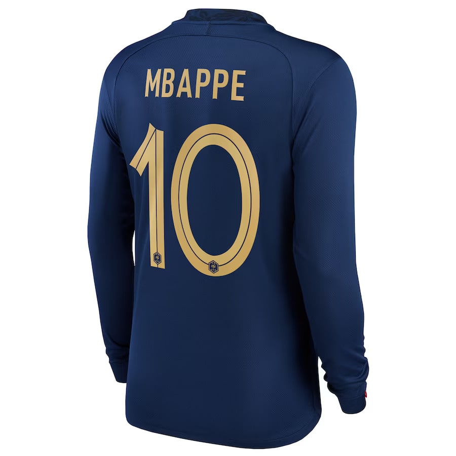 MAILLOT EQUIPE DE FRANCE DOMICILE MANCHES LONGUES MBAPPE (2)