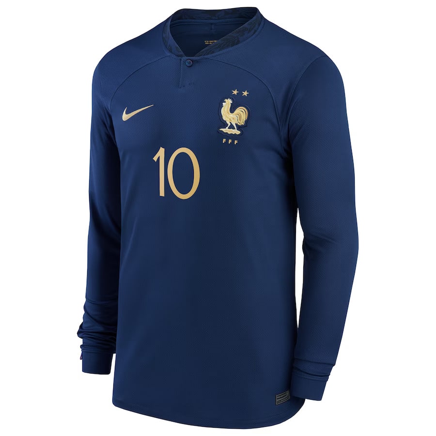 MAILLOT EQUIPE DE FRANCE DOMICILE MANCHES LONGUES MBAPPE (3)