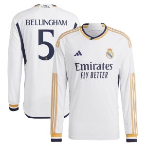 MAILLOT REAL MADRID DOMICILE 2023 2024 MANCHES LONGUES Bellingham (1)