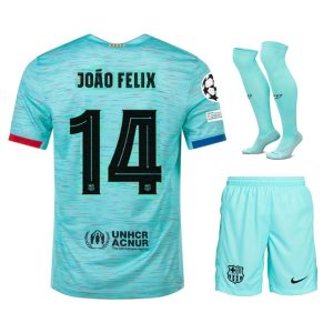 Barca 2023 2024 Third Joao Felix Kids Kit Jersey (1)