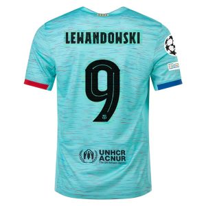 Barca 2023 2024 Third Lewandowski Kids Kit Jersey (2)
