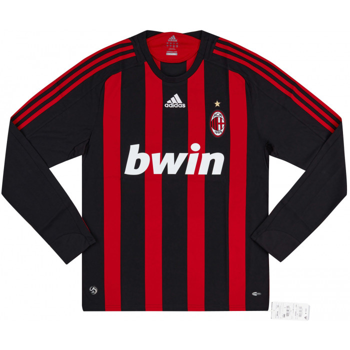 2008-09 AC Milan Retro Vintage Home Long Sleeve Jersey (1)