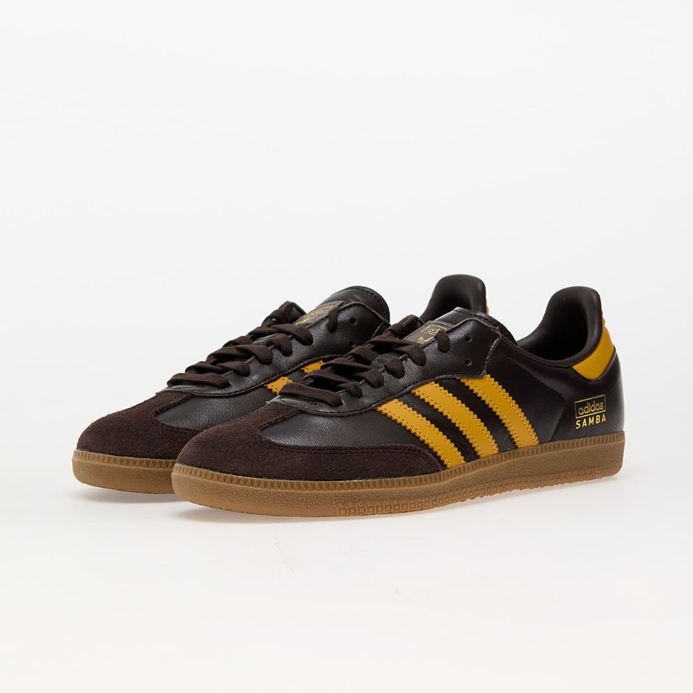 Adidas Samba OG Dark Brown Yellow (2)