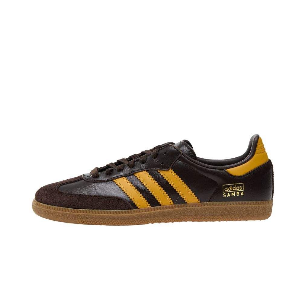 Adidas Samba OG Dark Brown Yellow (4)