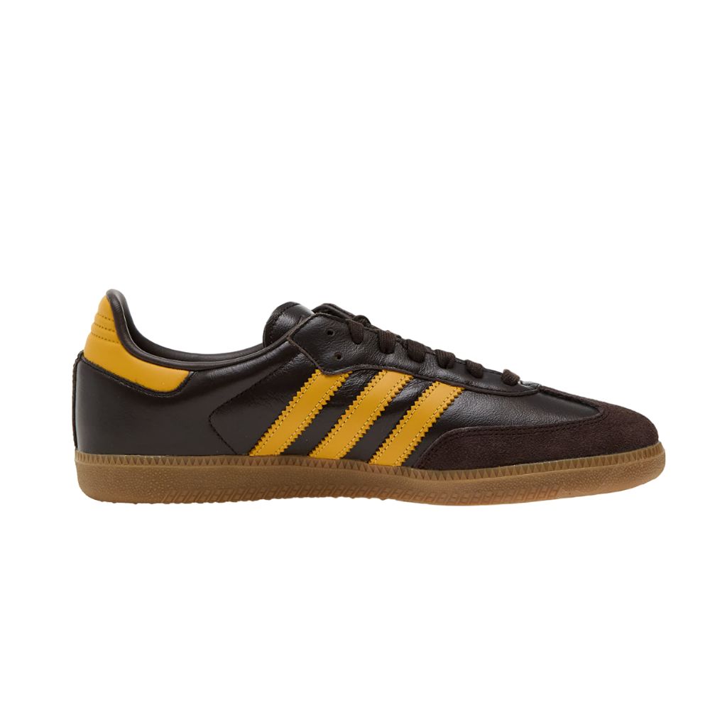 Adidas Samba OG Dark Brown Yellow homme (1)