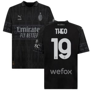 MAILLOT MILAN AC FOURTH NOIR 2023 2024 Theo (1)
