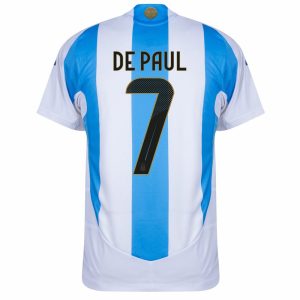 Argentina Home Jersey 2024 2025 De Paul (3)