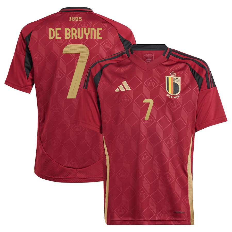 Maillot Belgique Enfant Domicile Euro 2024 De Bruyne (1)