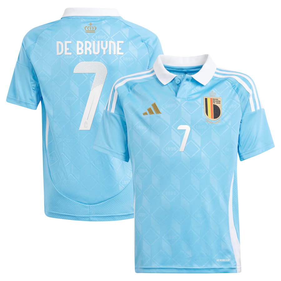 Maillot Belgique Enfant Exterieur Euro 2024 De Bruyne (1)