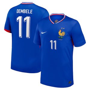 France Home Team Euro 2024 Dembelé Jersey (1)