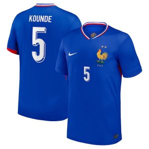 Maillot Equipe de France Domicile Euro 2024 Kounde (1)