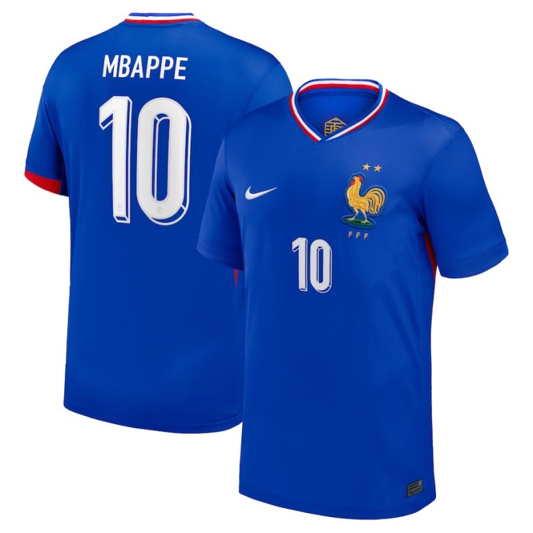 France Home Team Euro 2024 Mbappe Jersey (1)