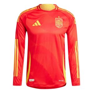 Spain Home Euro 2024 Long Sleeve Jersey (1)