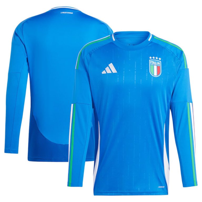 Italy Home Euro 2024 Long Sleeve Jersey (1)