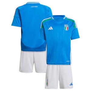 Italy Home Euro 2024 Kids' Kit Jersey (1)