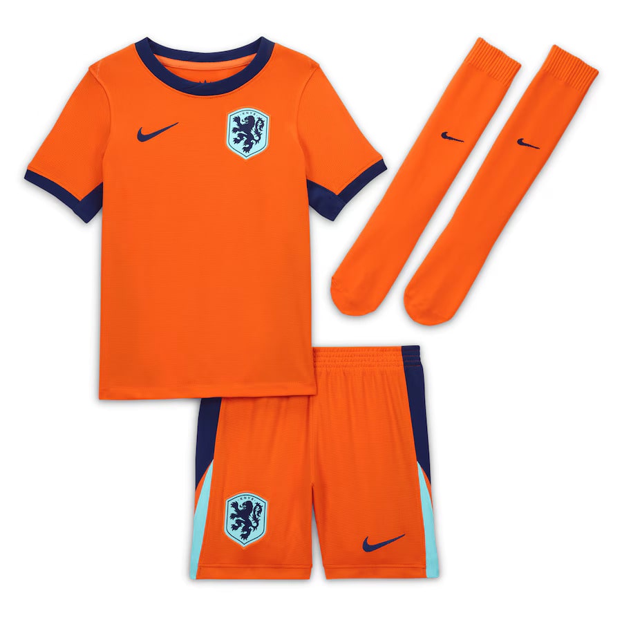 Maillot Kit Enfant Pays Bas Domicile Euro 2024 (2)