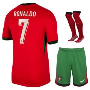 Maillot Kit Enfant Portugal Domicile Euro 2024 Ronaldo