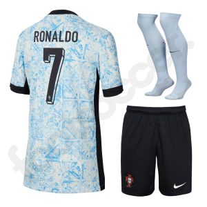 Portugal Away Euro 2024 Ronaldo Children's Kit Jersey