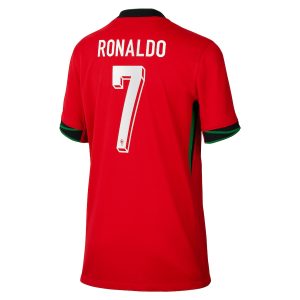 Portugal Home Euro 2024 Ronaldo Child Jersey (3)