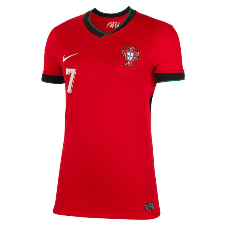 Portugal Home Euro 2024 Ronaldo Women's Jersey (2)