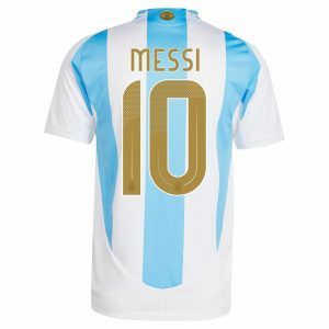 Argentina Home Jersey 2024 2025 Messi Gold (2)