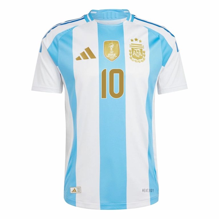 Maillot Argentine Domicile 2024 2025 Messi Gold (3)
