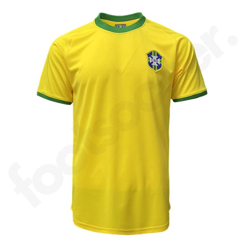 Maillot Bresil 1970 Domicile Retro Vintage (1)