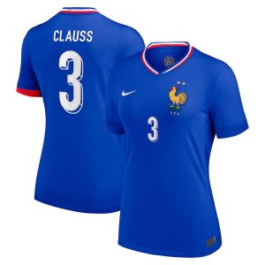 Women's French Team Home Euro 2024 Clauss Jersey (1)