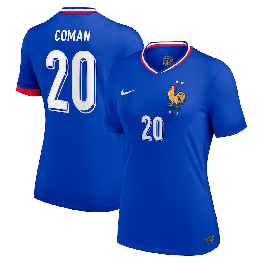 Maillot Equipe de France Femme Domicile Euro 2024 Coman (1)