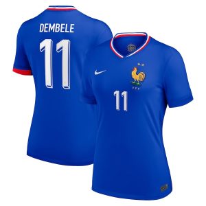 Women's French Team Home Euro 2024 Dembele Jersey (1)